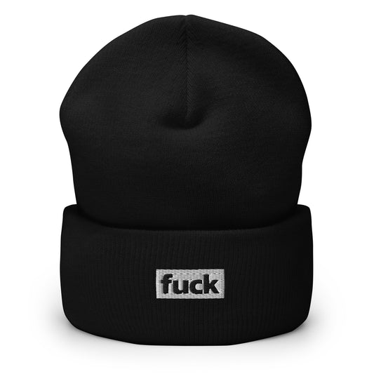 embroidered fuck beanie