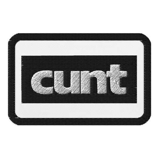 embroidered cunt patch