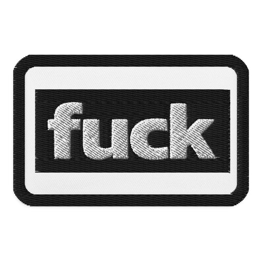 embroidered fuck patch