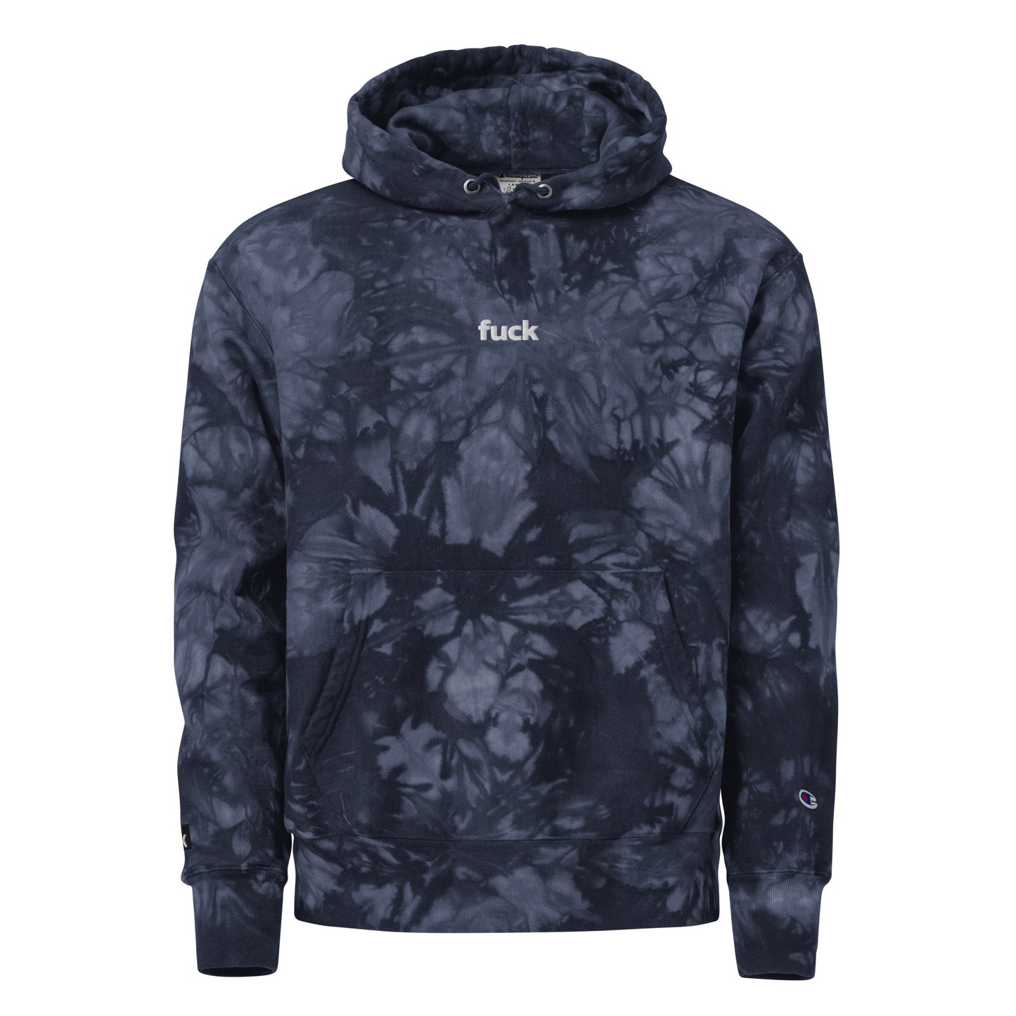 fuck embroidered tie dye hoodie